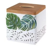 Avanti Linens - Housse de boîte à mouchoirs, Accessoires de comptoir, décoration d'intérieur inspirée des Feuilles (Collection Viva Palm)