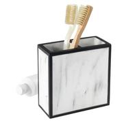 Avanti Linens Jasper Collection Porte-Brosse à Dents Blanc/Noir