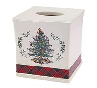 Avanti Linens Spode Collection Tartan Sapin de Noël en résine, Multicolore, Housse en Tissu