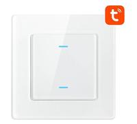 Avatto, Interrupteurs éclairage + volets électriques, Commutateur d'éclairage intelligent WiFi N-TS10-W2 2 Way TUYA (blanc)