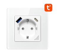 Avatto N-Wot10-Usb-W Prise murale Usb et Usb-C Tuya Smart Wifi (Blanc)