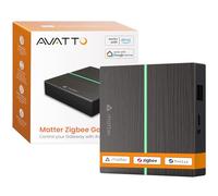 AVATTO Tuya Matter Zigbee Gateway, passerelle de thread, prend en charge Alexa, Google Assistant, Apple HomeKit et commande vocale SmartThings, noir