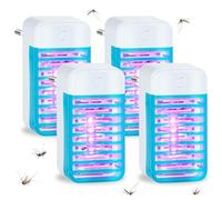 AVCXEC Lampe Anti Moustique, 4 Pièces Lampe UV Anti Moustique, Tueur D'Insectes éLectrique UV, Moustique Tueur Lampe, Tue Mouche Intérieur, Élimine Efficacement Moustiques, pour Cuisine, Chambre