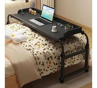 Avec 4 Roulette Verrouillable Table D'ordinateur Mobile,Table De Lit Pour Ordinateur Portable Station De Travail Informatique, Table De Lit, Table De Travail Pour Salle à Ma(Color:Noir)