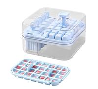 Avec couvercle - Boîte à glaçons de grande capacité en PET PP | Conteneur de stockage réutilisable pour congélateur, libération facile pour boissons froides, jus, café et aliments