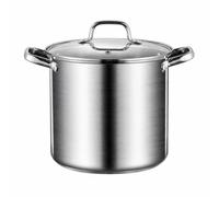 avec Cvercle En Verre Inox 304, 24CM | Poignées Latérales Dbles, Grande Capacité, Marmite avec Cvercle, pr Cuisine