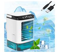 Avec Glacière Climatiseur Mobile, Mini Climatiseur 3 Vitesses Et LED 7 Couleurs Climatiseur Mobile Non Reversible Climatiseur