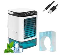 Avec Glacière Climatiseur Silencieux avec Réservoir 0.9L, 3 Vitesses, 7 Lumières LED Climatisateur Mobile pour Chambre Bureau Camping-car