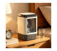 Avec Glacière Rafraichisseur D'air avec Réservoir 0.9L, 3 Vitesses, 7 Lumières LED Climatisateur Mobile pour Chambre Bureau Camping-car