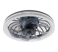 Avec télécommande et ventilateur suspendu à intensité réglable, trois couleurs de lumière réglables, luminosité ajustab