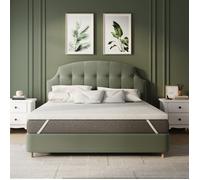Avenco Surmatelas - Mousse respirante et tissu en fibre de bambou - Housse lavable et dessous antidérapant - 5 cm - 90 x 190 cm