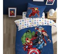 Avengers Home Team Parure de lit imprimée 100% coton - Licence officielle