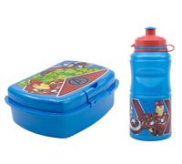Avengers Petit Sandwich Boîte Déjeuner Et Bouteille Bleu