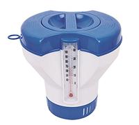 Avenli Doseur de Chlore pour Piscine Ø 22,8 cm avec thermomètre, Distributeur de Produits Chimiques pour Piscine Chlor Tablettes Ø 7,5-10,5 cm