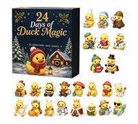 Avent de Noël Figurine 3D Canard Festif Drôle 24 Jours | Calendrier Compte à Rebours de Noël pour Garçons Filles Adultes Fête Nouvel An Maison Bureau École