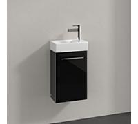 Villeroy und Boch Avento A87600B3 34 x 51,4 x 20,2 cm, 2000 gauche, porte match2, noir cristal