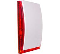 Avertisseur optique et acoustique, extérieur, lumière LED rouge, avec pile et boîtier métallique SP-4006 R