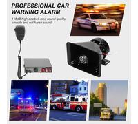 Avertisseur sonore automobile 9 sons de 200 W, kit professionnel de sirène d'urgence, système de sonorisation électronique avec microphone à main, 12 V, pour camions
