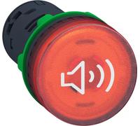 Avertisseur sonore Schneider Electric, Harmony XB5, plastique, lumineux, rouge, 22 mm, 90 dB, 120 V CA XB5KS2G4