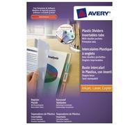 Avery - 05624501 - Intercalaires Double Pochette À Onglets Avec Bristols Repositionnables En Polypropylène - A4 - 12 Touches - Blanc