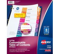 Avery 11168 Multicolore intercalaire - Intercalaires (Multicolore, Letter, 215,9 mm, 279,4 mm)