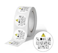 Avery - 500 Etiquettes AFNOR - CLP - Rondes Autocollantes en rouleau - 40 mm - Réglementaire Bougies - 1 rouleau de 500 Stickers pour étiquetage réglementaire des bougies