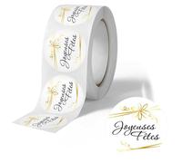 Avery - 500 étiquettes Joyeuses Fêtes Rondes Autocollantes en rouleau - Ø 35 mm - Joyeuses Fêtes - 1 rouleau de 500 Stickers pour personnaliser les cadeaux