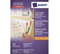 Avery - 5260501 - 1 jeu intercalaires polypro perforées blanc touches assorties readyindex (sommaire personnalisable). a4. impre G