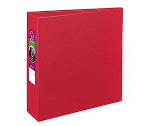 Avery Durable Classeur à 3 anneaux, anneaux inclinés de 7,6 cm, 1 classeur rouge (27204)
