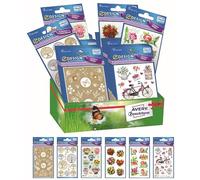 Avery España 48633 Assortiment de 60 autocollants de printemps, 6 différents fantasmes en différents matériaux, Total 60 autocollants en carton