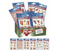 Avery España 52986 Lot de 60 autocollants pour Père Noël 6 références de différents dessins et matériaux (papier, paillettes)