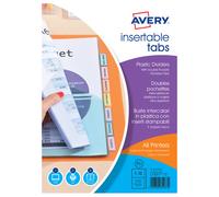 Avery Intercalaires doubles pochettes à onglets personnalisables A4+ - 12 touches