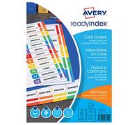 AVERY Jeu d’intercalaires numériques 6 positions pour imprimante Ready Index