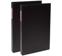Avery Lot de 2 classeurs durables à 3 anneaux, anneaux ronds de 2,5 cm, peut contenir du papier de 21,6 x 35,6 cm, noir, 17709
