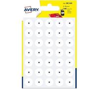 AVERY Lot de 5 Sachets de 140 œillets, diamètre 13 mm, blanc