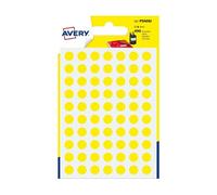 Avery PSA08J étiquette auto-collante Cercle Permanent Jaune 420 pièce(s)