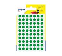 Avery PSA08V étiquette auto-collante Cercle Permanent Vert 490 pièce(s)