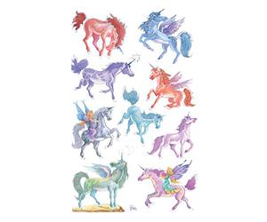 Avery Zweckform 53144 Autocollants pour enfants licornes 18 Aufkleber bunt