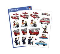 Avery Autocollants ZDesign 54137 – Métiers pompier/policier – Papier