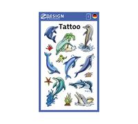 Avery Zweckform 56390 Lot de 11 tatouages temporaires pour enfant - testé sous contrôle dermatologique - pour enfants 13 Designs Delfine