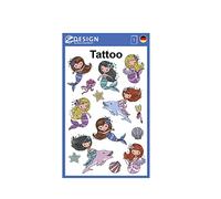 Avery Tatouages temporaires Sirène – coloré, imperméable, doux – Lot de 14