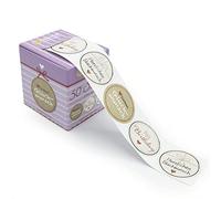 Avery Zweckform 56814 Stickers de A sur rouleau Félicitations 38 mm, emballage 50 autocollants dans le distributeur (résistant)