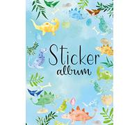 AVERY Zweckform 57793 Album d'autocollants dinosaure avec 16 pages vierges (A5 livre d'autocollants pour enfants, garçons, album à collectionner, autocollants dinosaures, papier silicone vierge
