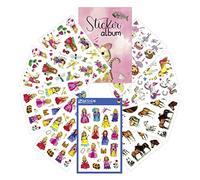 AVERY Zweckform 59985 Lot de 170 autocollants pour enfants avec album d'autocollants (fille, petit cadeau, souvenir, anniversaire d'enfant, cadeaux d'invités, cahier d'autocollants, autocollants)