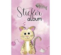 AVERY Zweckform Album d'autocollants 57794 - Motif chat Avec 16 pages vierges Pour enfants et filles à collectionner Autocollants chats Papier silicone blanc Anniversaire d'enfant Souvenir)