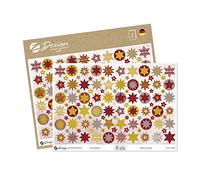 AVERY Zweckform Lot de 202 autocollants de Noël étoiles (fabriqués en Allemagne, autocollants de Noël sur feuille A5 avec gaufrage doré, papier autocollant, décoration de Noël, étoiles dorées) 54616