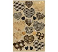 AVERY Zweckform Lot de 42 autocollants en papier kraft - Motif cœurs - 57123-4004182571231