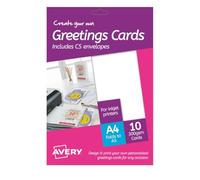Avery Zweckform Paquet de 10 cartes de voeux A5 avec stickers (Import Allemagne)