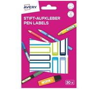 AVERY Zweckform RESMI30G Lot de 30 autocollants nominatifs pour enfants (50 x 10 mm, papier, autocollants pour stylos, étiquettes inscriptibles, mini étiquettes nominatives pour l'école, la maternelle