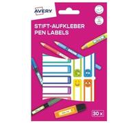 AVERY Zweckform RESMI30S Lot de 30 autocollants nominatifs pour enfants (50 x 10 mm, papier, autocollants pour stylo, étiquettes inscriptibles, mini étiquettes nominatives pour l'école, la maternelle